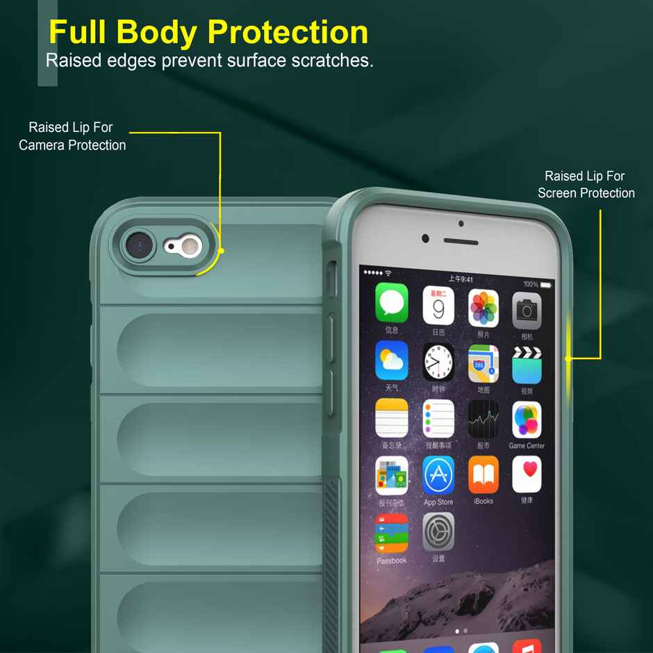 Zapcase Back Cover for Apple iPhone 7 | Apple iPhone 8 | Apple iPhone SE 2020 | Magic-DarkGreen