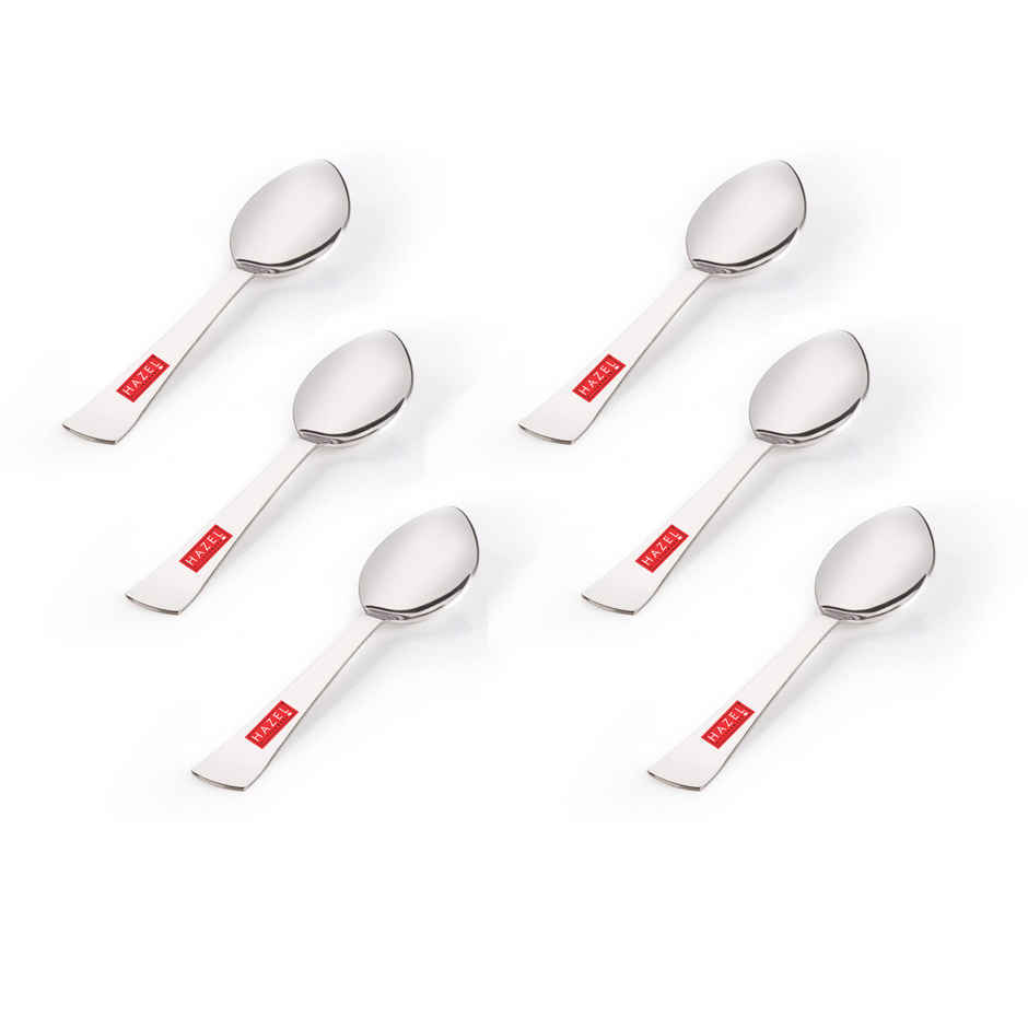 Hazel Stainless Steel Masala Spoons, Mini Spices Spoons For Dabba, Set Of 6
