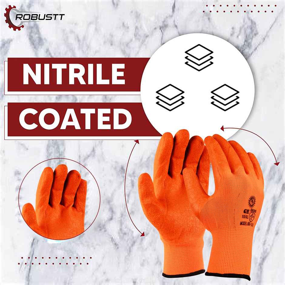 Robustt Anticut Gloves - Orange