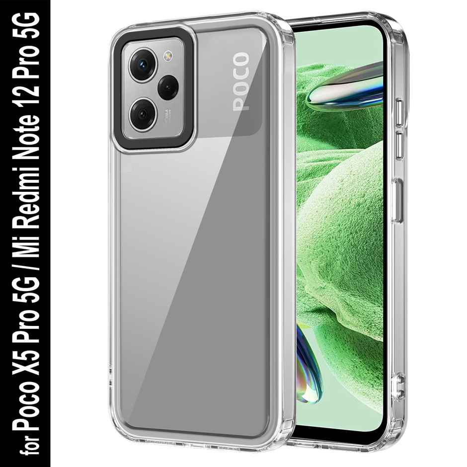 Zapcase Back Cover for Poco X5 Pro 5G | Space-Clear