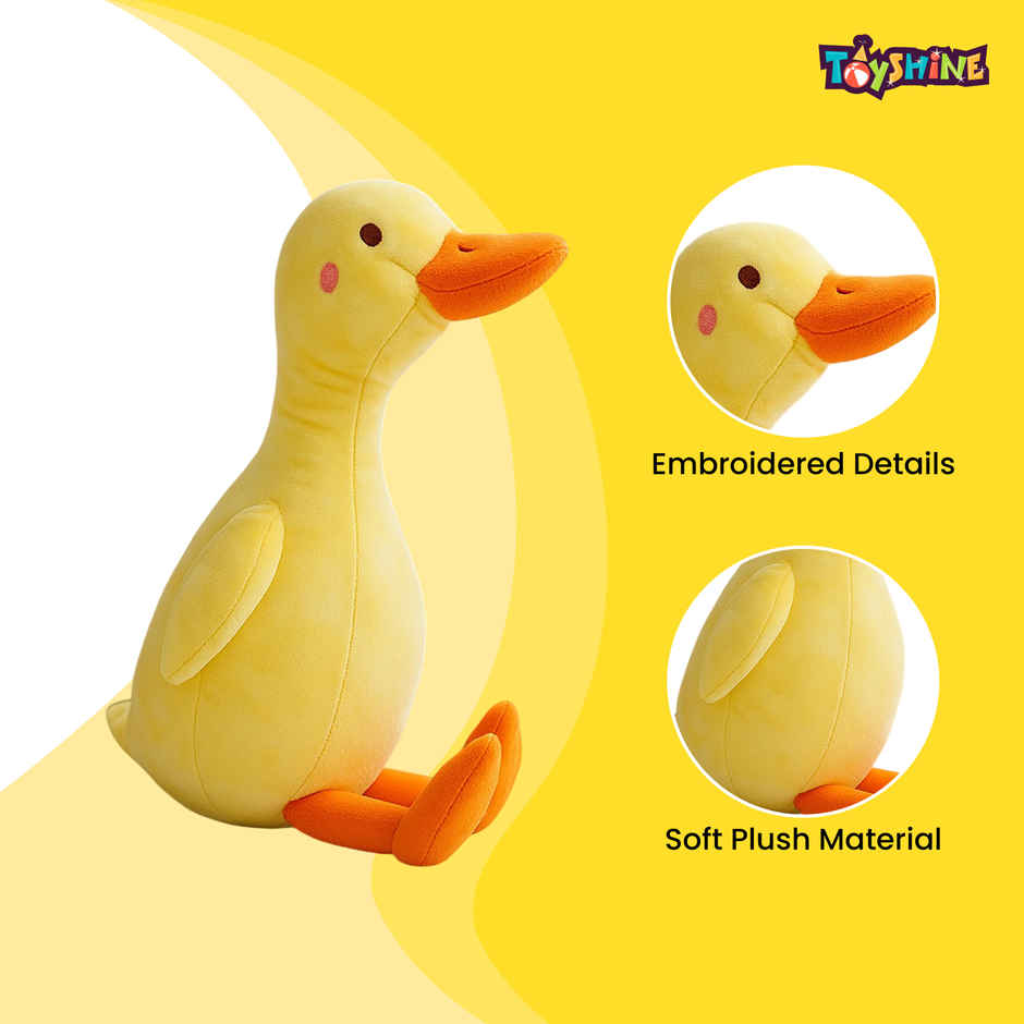 Spanker Duck Soft Toy | Cute Long Body Plush Duck for Kids - 33 cm