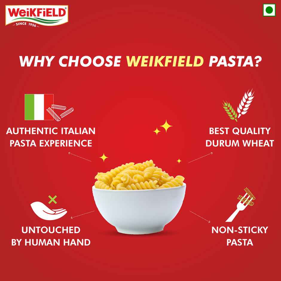 Weikfield Fusilli Pasta | Healthy Pasta Made With Durum Wheat Semolina | No Maida Pouch