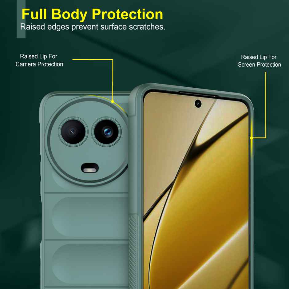 Zapcase Back Cover for Realme 11x 5G | Magic-DarkGreen