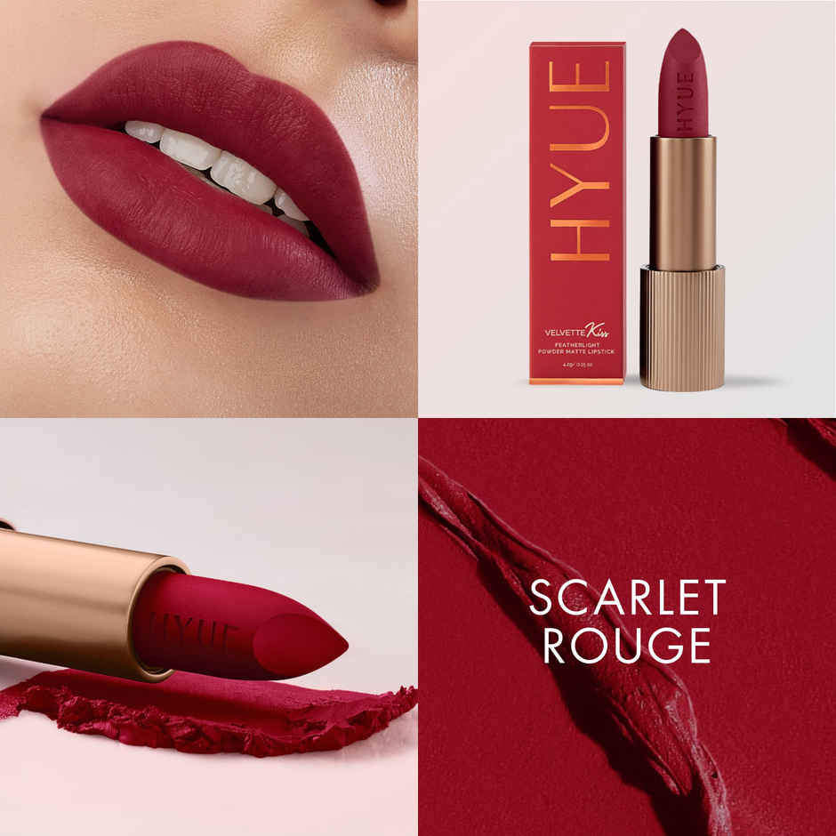 HYUE VelvetteKiss Featherlight Powder Matte Lipstick | 04 Scarlet Rouge