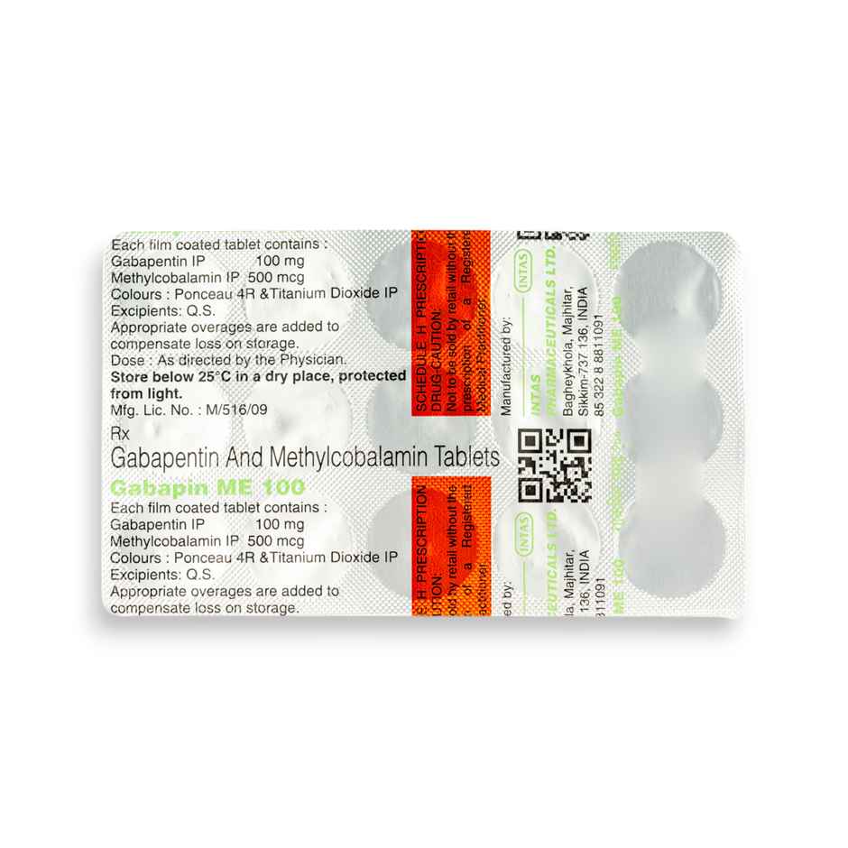 Gabapin ME 100 Tablet