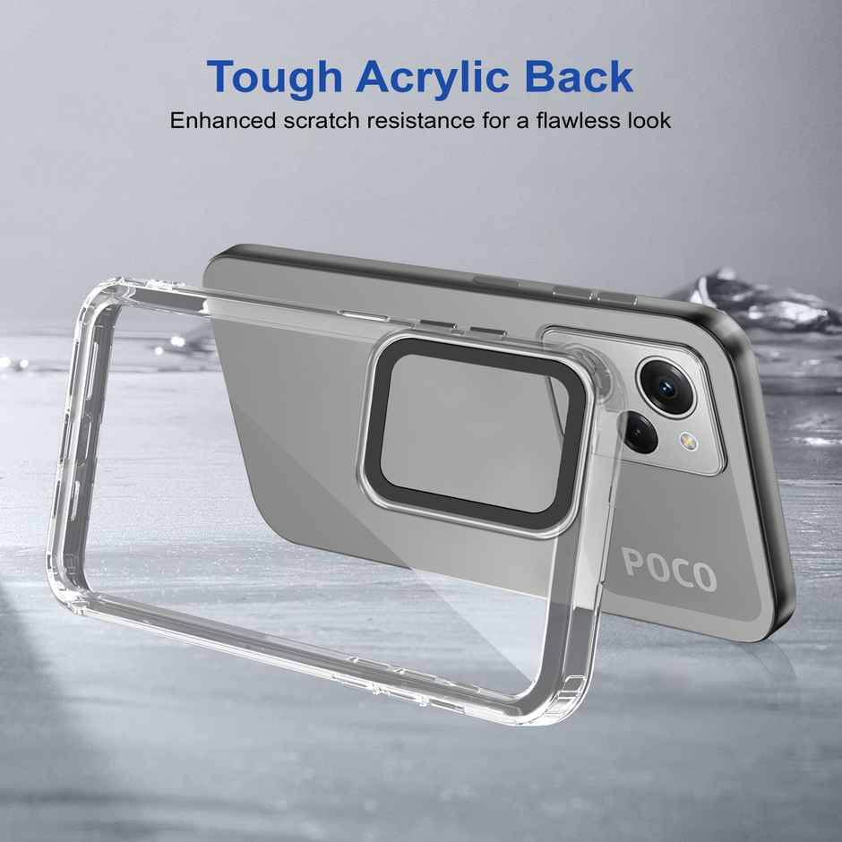 Zapcase Back Cover for Poco X5 Pro 5G | Space-Clear