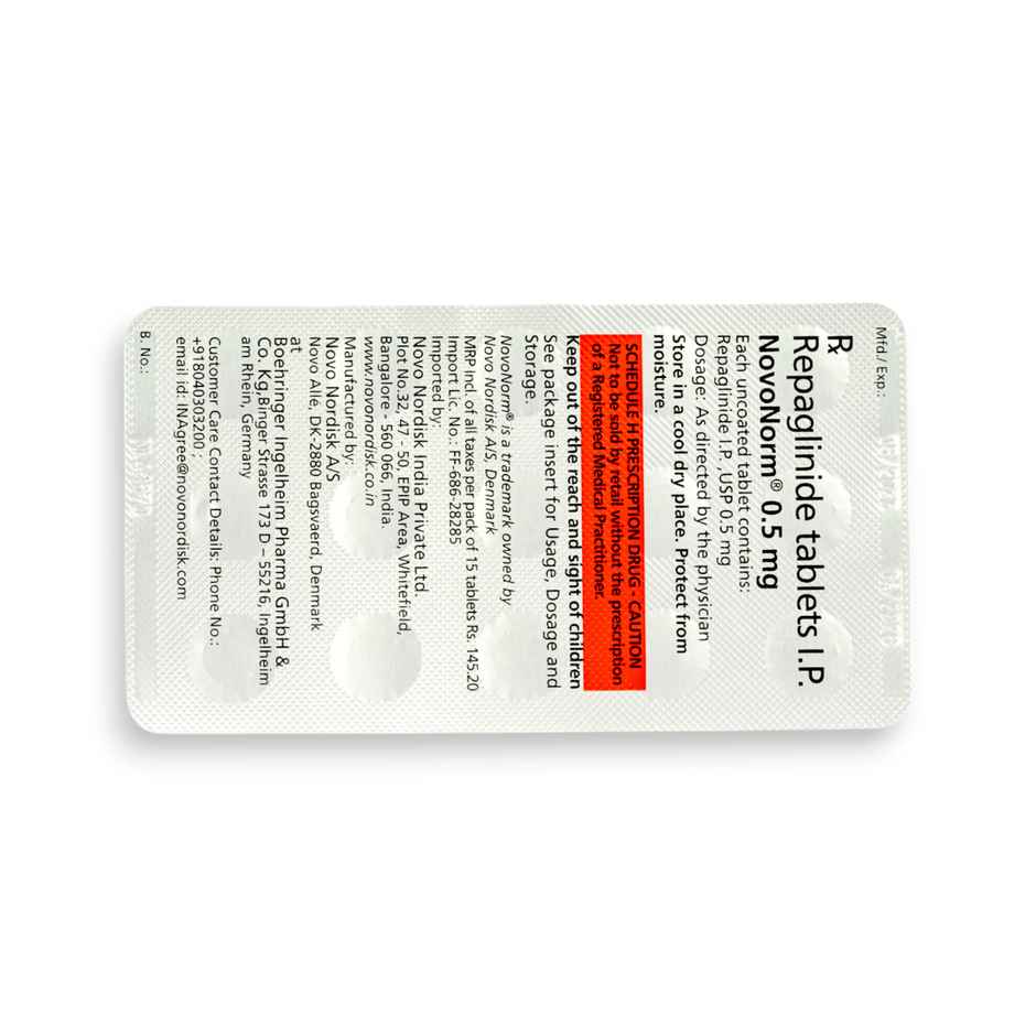 Novonorm 0.5mg Tablet