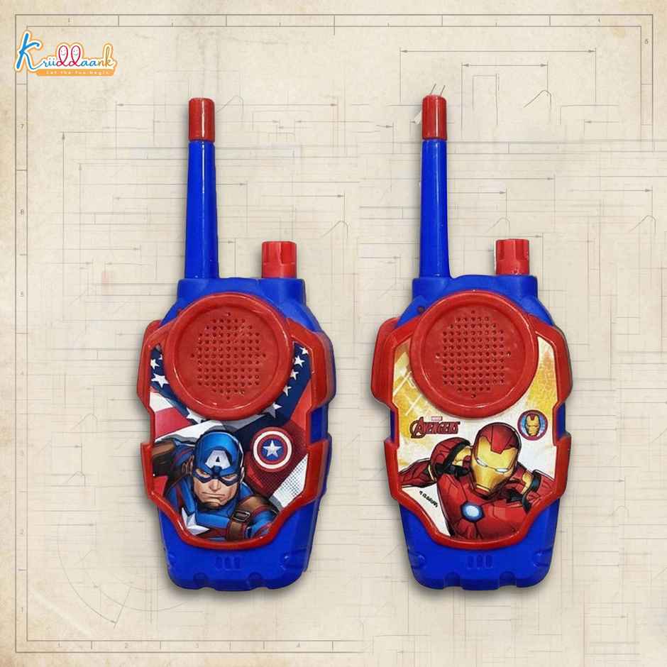 Kriiddaank Avengers Walkie Talkie for Kids 100 ft Range 2 Pack Battery Operated Communication Toy