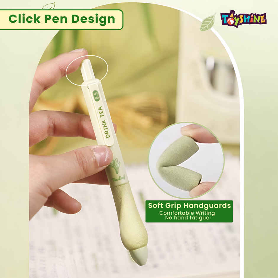 Toyshine 0.5mm Gel Pen | Soft Grip Smooth Writing Pens | Green