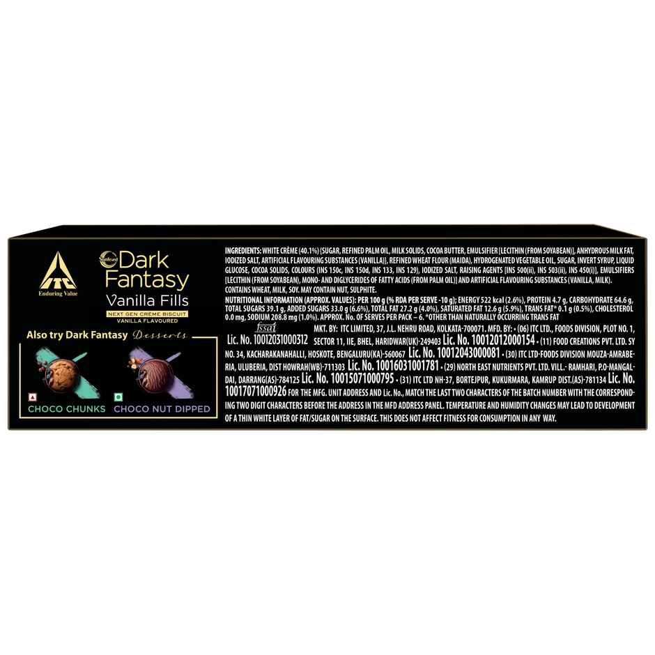 Sunfeast Dark Fantasy Vanilla Fills | Premium Cookies