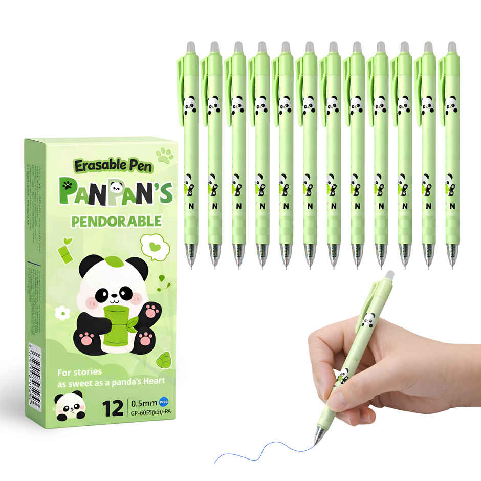 Toyshine Panda Theme Retractable Erasable Gel Pen 0.5mm | Blue Ink