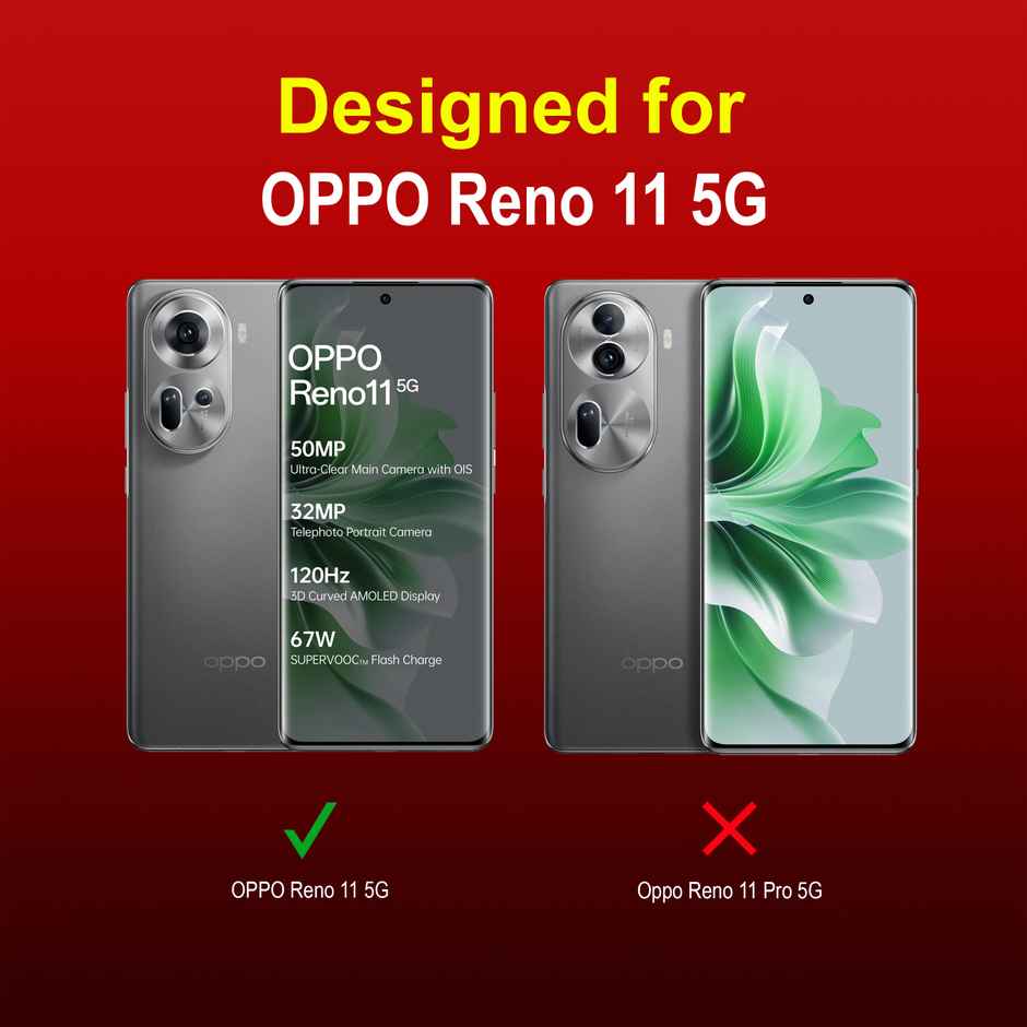 Zapcase Back Cover for OPPO Reno 11 5G | Magic-Red