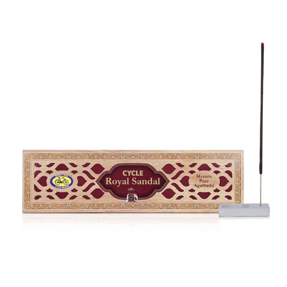 Royal Sandal (Chandan) Agarbatti | 30N  Incense Sticks, 1N Holder | Cycle
