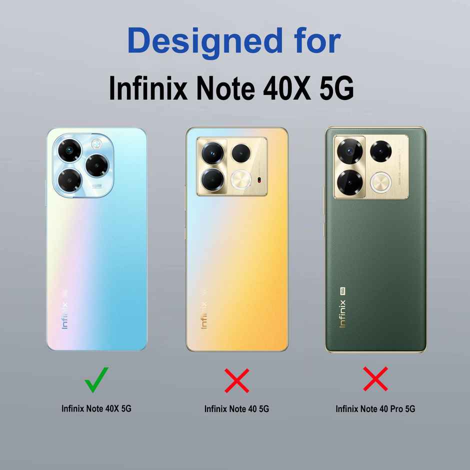 Zapcase Back Cover for Infinix Note 40X 5G | Space-Clear