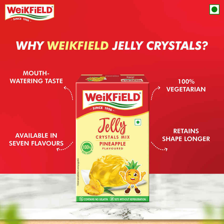 Weikfield Jelly Crystals Pineapple Flavor Carton