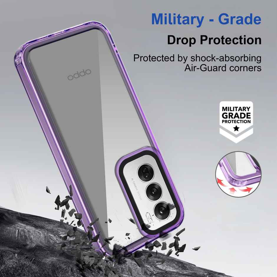Zapcase Back Cover for OPPO Reno 12 5G | Space-Purple