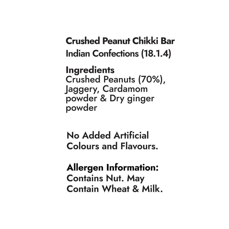 Sweet Karam Coffee Crushed Peanut Chikki Bar | No White Sugar