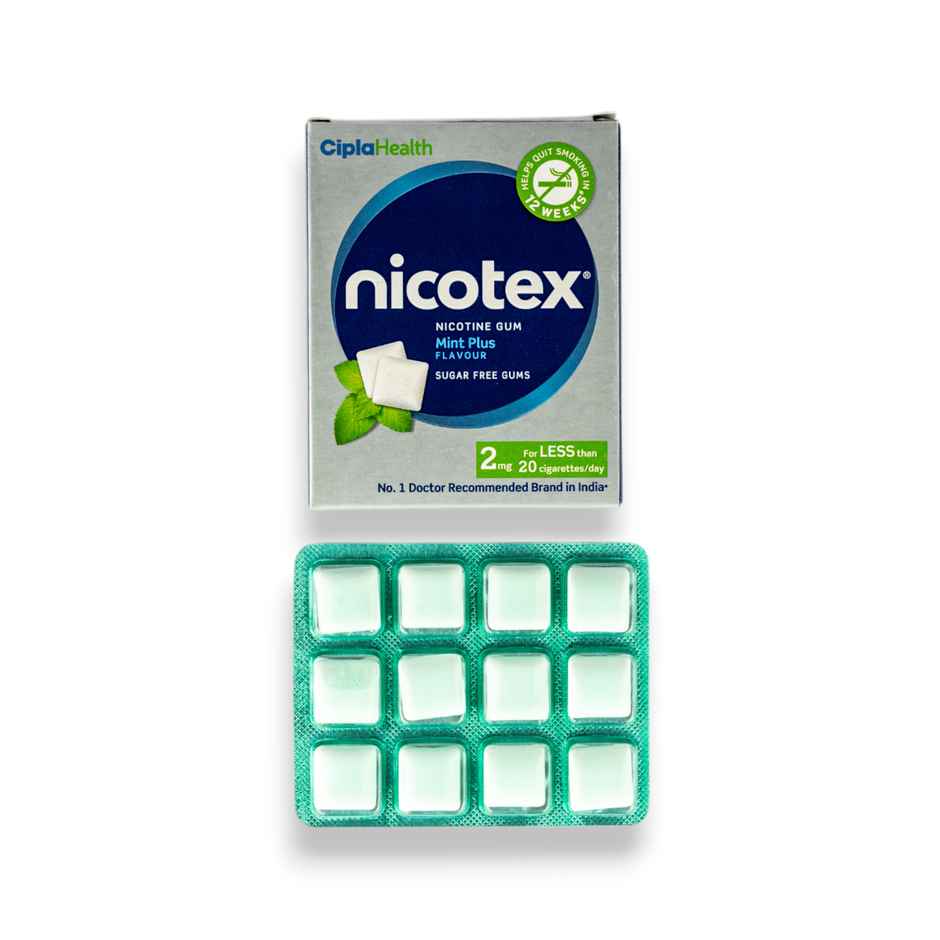 Nicotex 2mg Mint Plus Sugar Free Chewing Gum