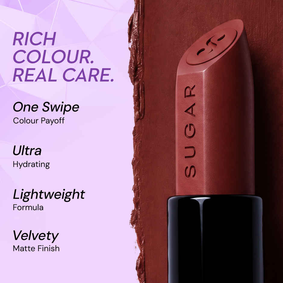 SUGAR Cosmetics Glide Peptide Serum Lipstick | 12 Tulum Toffee