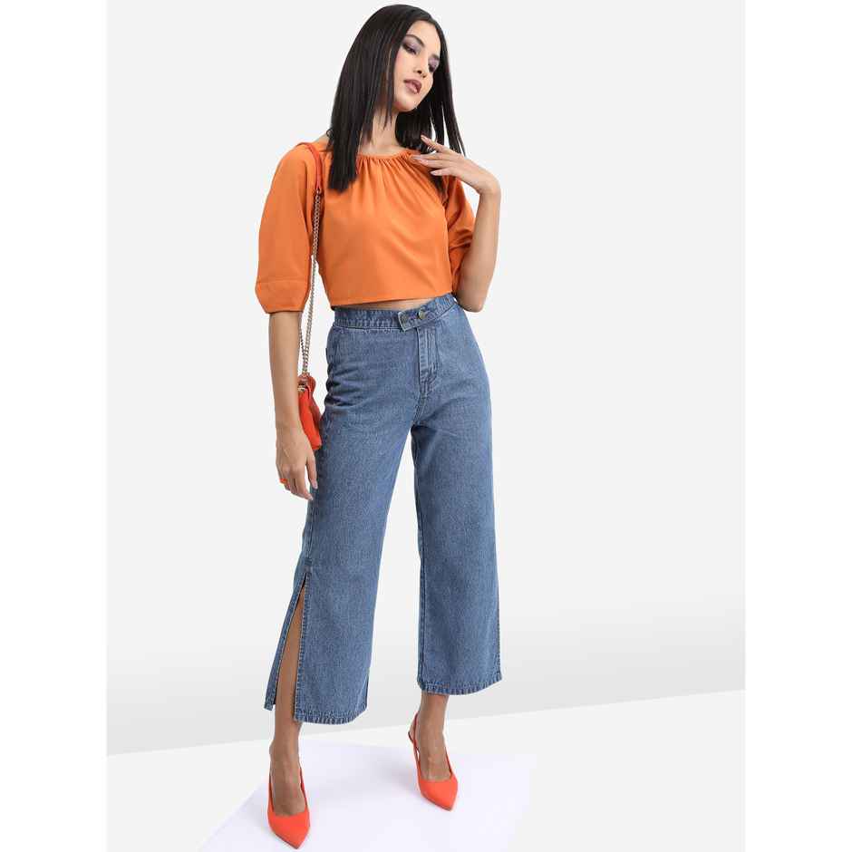 Tokyo Talkies Women's Crop Top | Brown - M