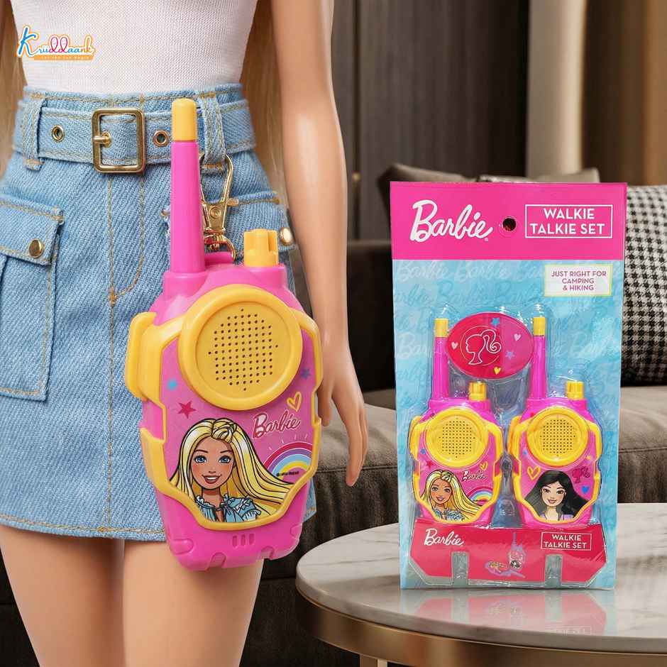 Kriiddaank Barbie Walkie Talkie for Kids 100 ft Range 2 Pack Battery Operated Communication Toy