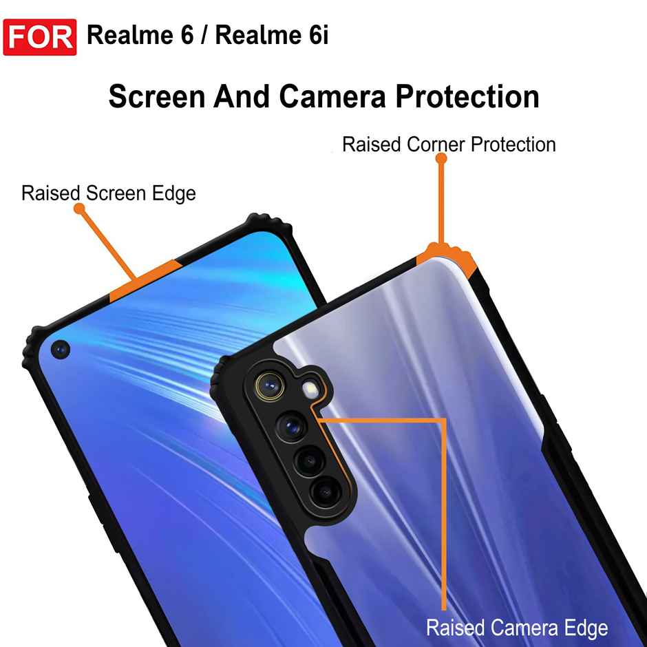 Zapcase Back Cover for Realme 6 | Realme 6i | Matte-Black