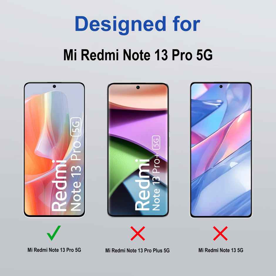 Zapcase Edge To Edge Tempered Glass for Mi Redmi Note 13 Pro 5G | Clear