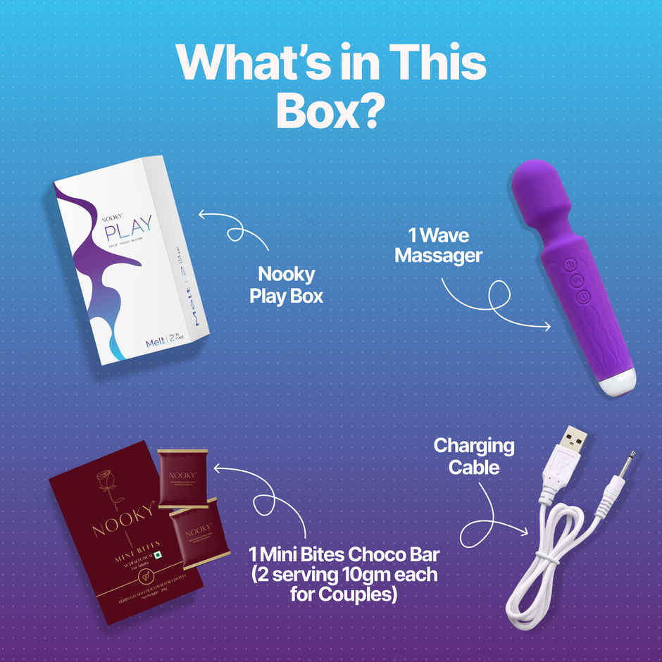 Nooky Melt 2 in 1 Personal Massager and Aphrodisiac Chocolate