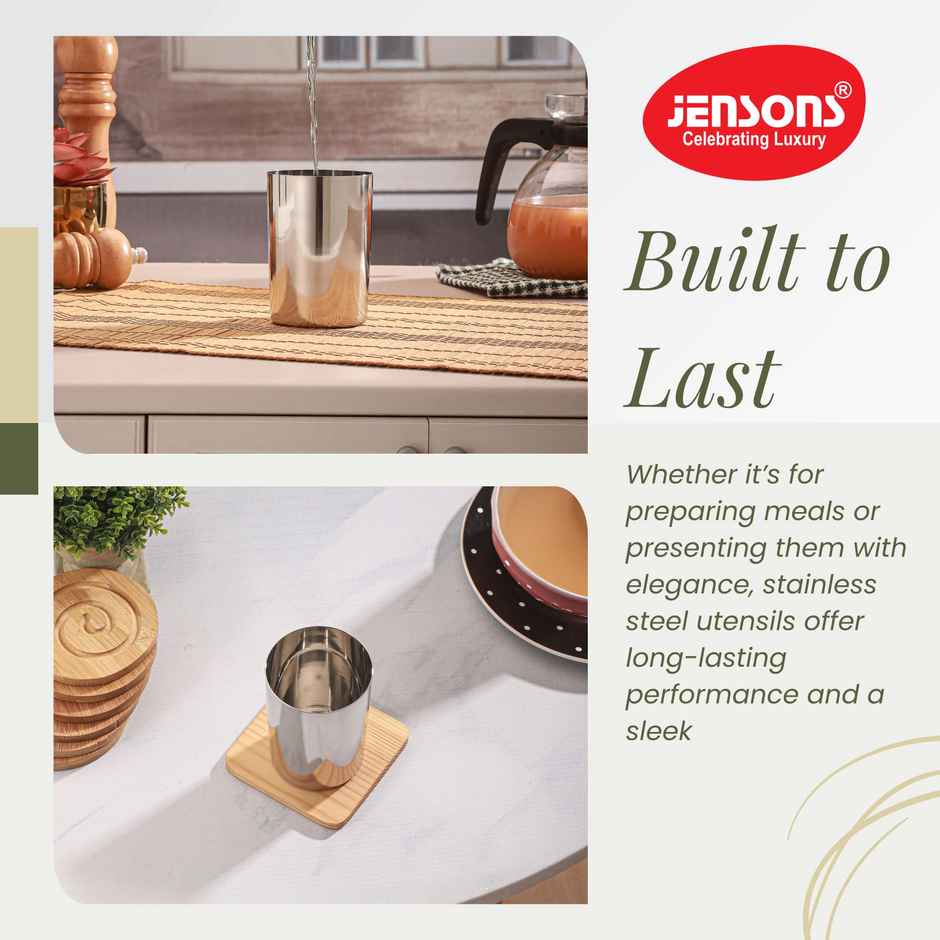 Jensons Stainless Steel Royal Drinking Glass | 300 ml