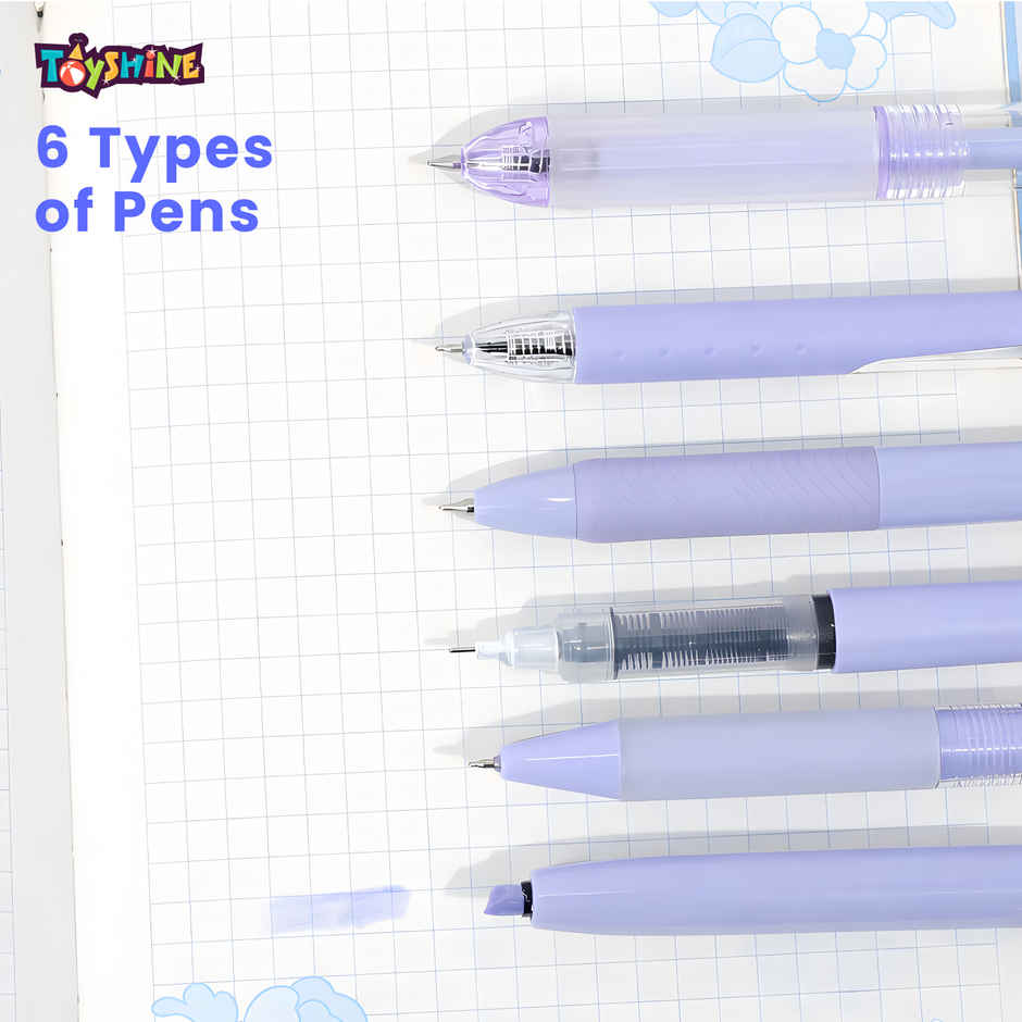Toyshine Kawaii Click Pens | 0.5mm Fast Dry Neutral Pens | Purple