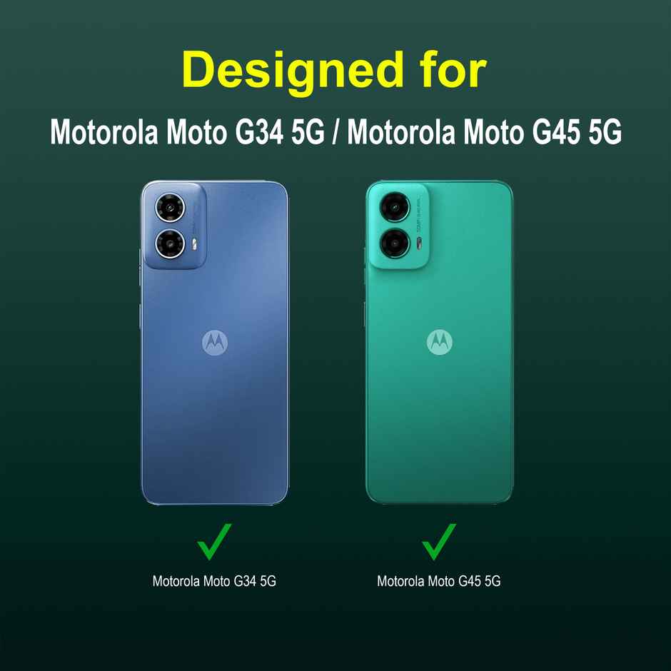 Zapcase Back Cover for Motorola Moto G34 5G | Magic-DarkGreen