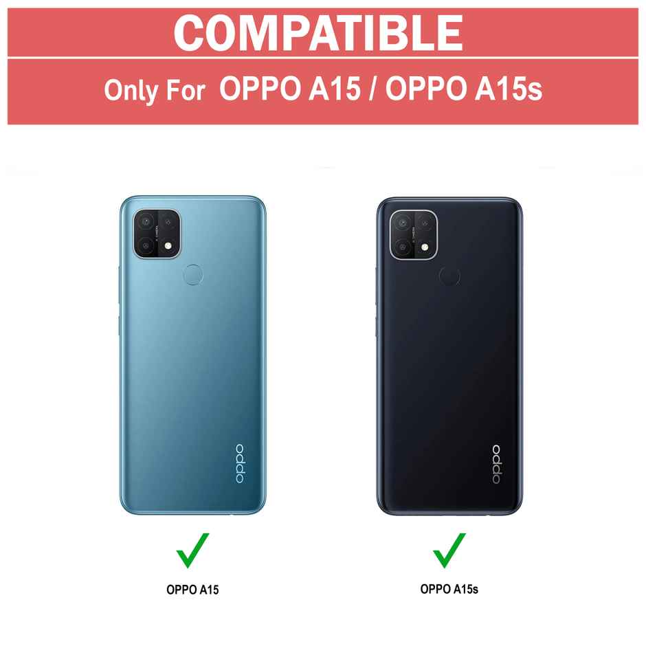 Zapcase Back Cover for OPPO A15 | OPPO A15s | Matte-Black