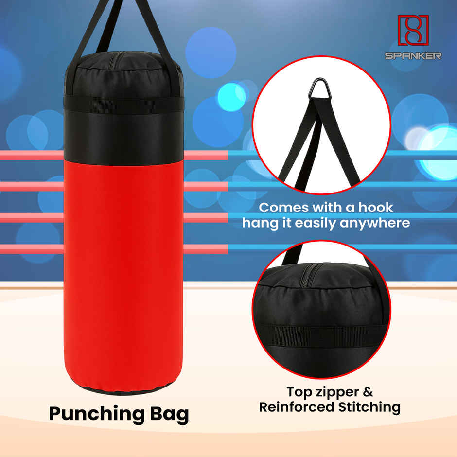Spanker Sports Kids Boxing Kit-Punching Bag, Gloves & Head Guard, Training Set | 5 to 10 years
