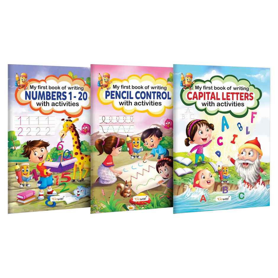 My First Book of Writing Numbers 1-20 | Pencil Control & Capital Letters With Activities- Pack of 3
