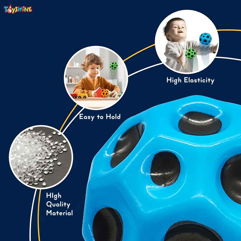 Toyshine Moon Space Ball - High Bounce & Sensory Play for Kids & Adults