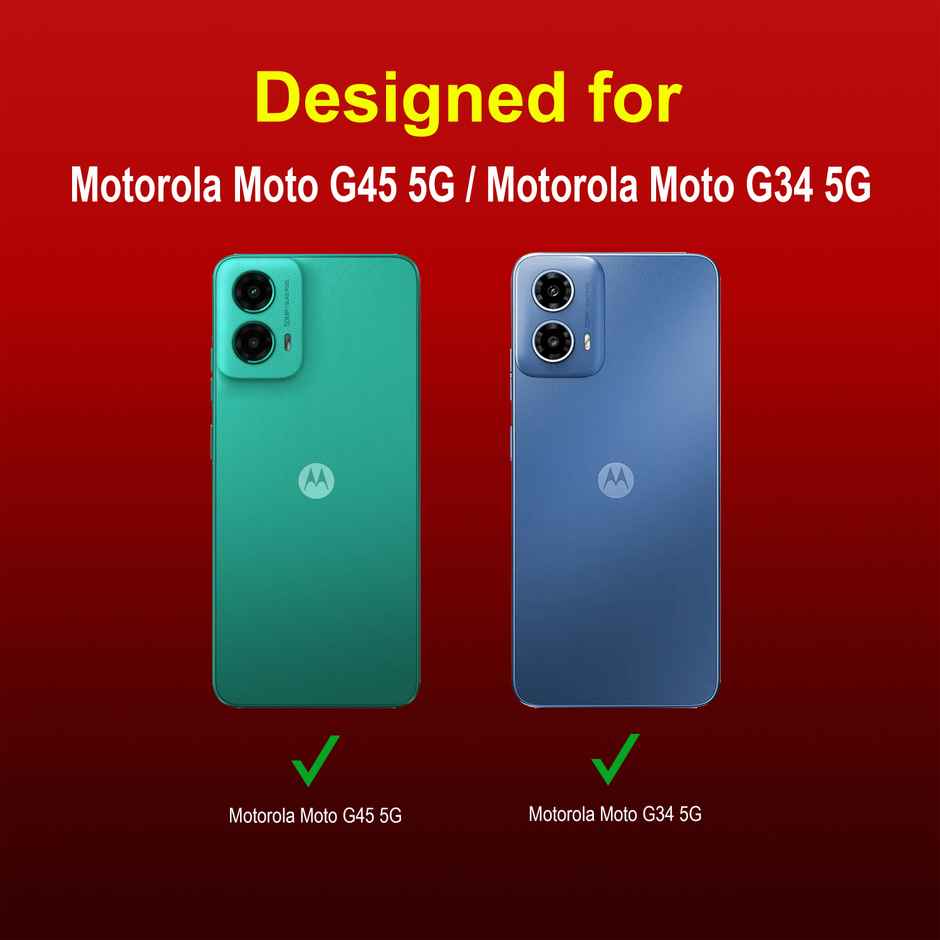 Zapcase Back Cover for Motorola G45 5G | Magic-Red