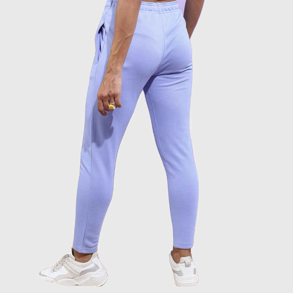 Tokyo Talkies Women's Solid Polyester Slim Fit Track Pants | Blue - 32