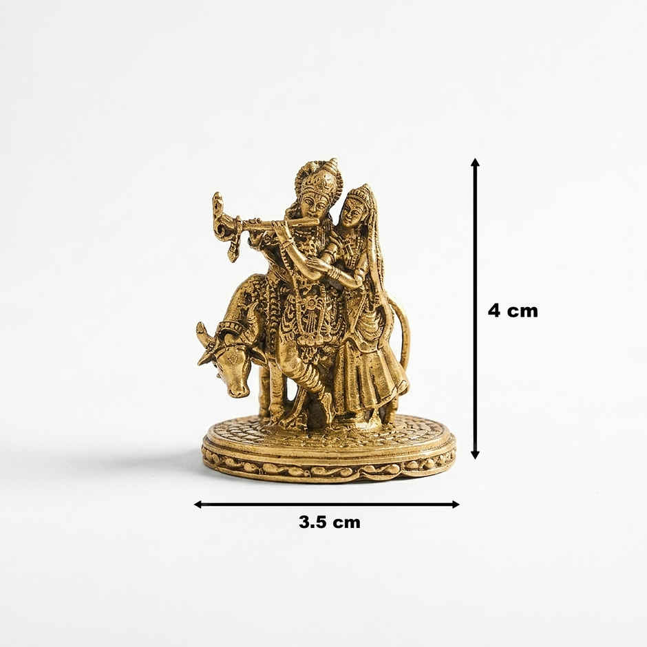 Special Brass Radha Krishna Statue | Svasti