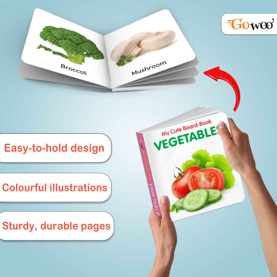 My Cute Board Book Vegetables | Early Learning Little Books for Toddlers | Preschool Board Book
