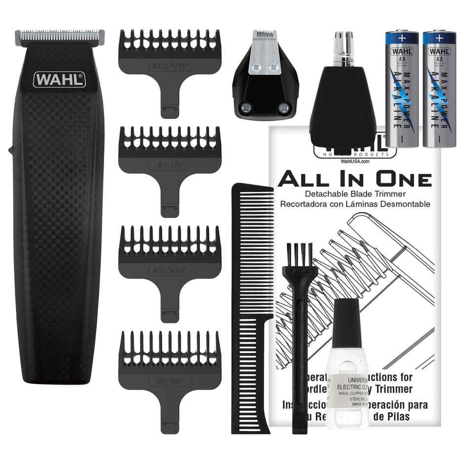 All-In-One Trimmer for Men | For Beard, Body, Nose & Ear | 1.5 hours Runtime | Stainless Steel Blade | 9 Cutting Lengths | Black
