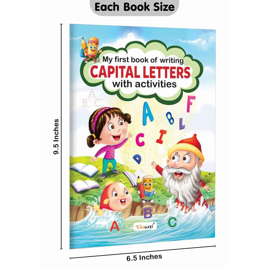 My First Book of Writing Capital Letters | Small Letters & Numbers 1-20 With Activities -Pack of 3