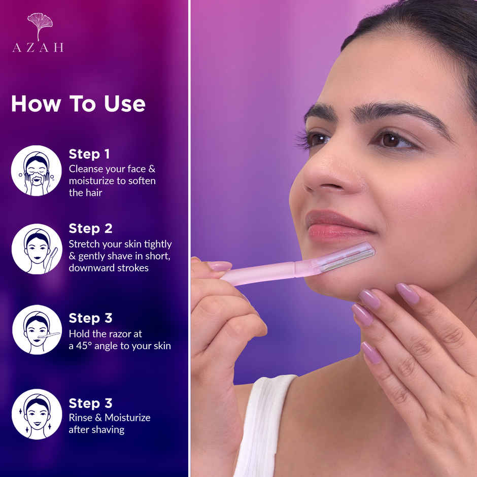 Azah Dermaplaning Reusable Face Razor for Women