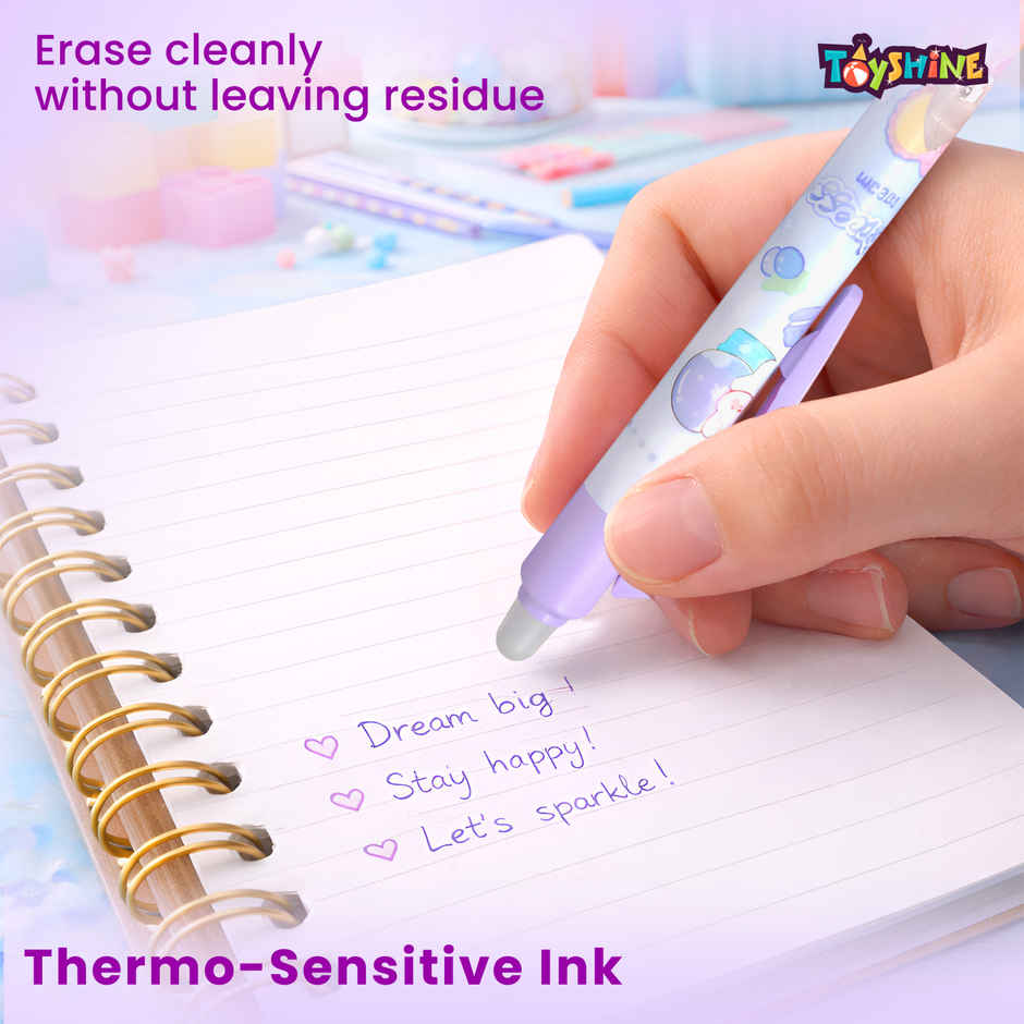 Toyshine Doll Theme Retractable Erasable Gel Pen 0.5mm | Blue Ink