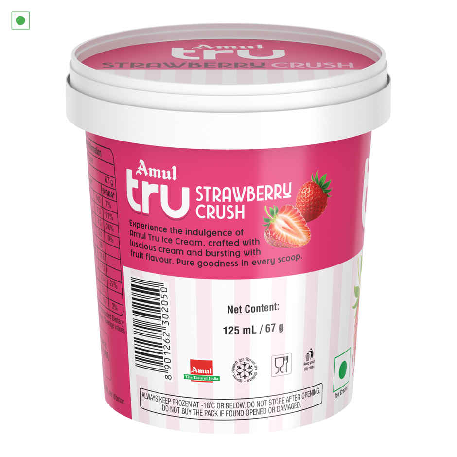 Amul Tru Strawberry Crush Ice Cream Cup