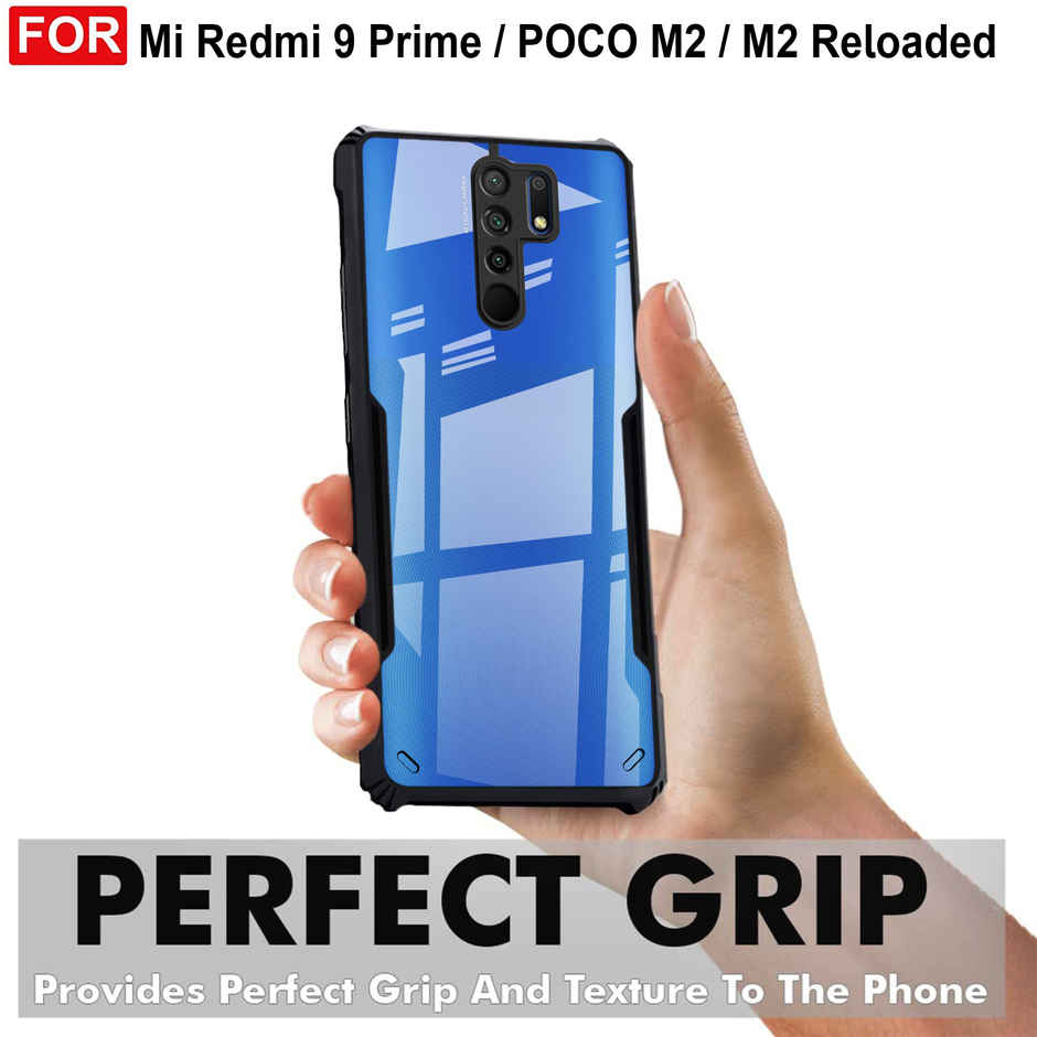 Zapcase Back Cover for Mi Redmi 9 Prime | POCO M2 | POCO M2 Reloaded | Matte-Black