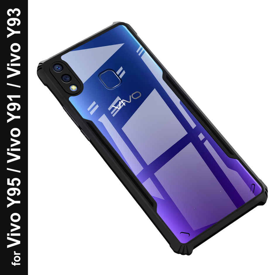 Zapcase Back Cover for Vivo Y95, Vivo Y93, Vivo Y91 | Matte-Black