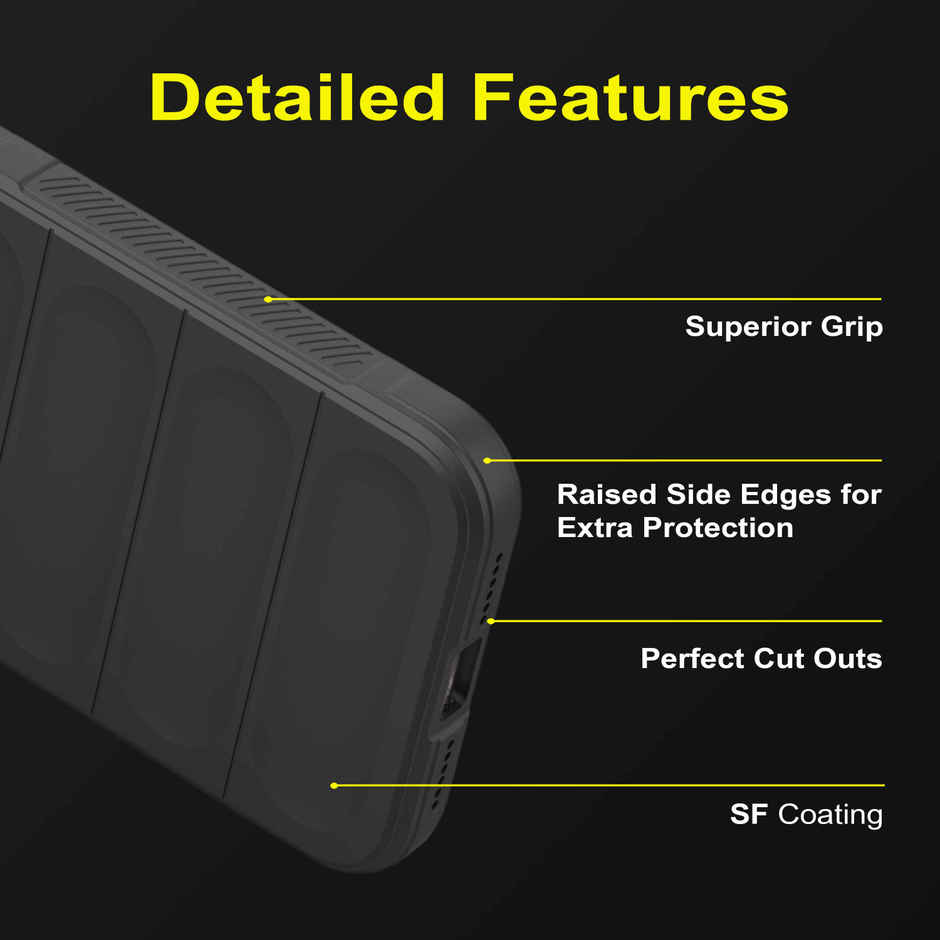 Zapcase Back Cover for Vivo T3 Pro 5G | Magic-Black