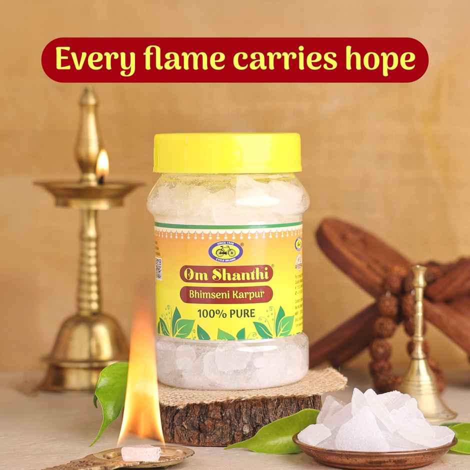 Pure Om Shanthi Bhimseni Camphor | Cycle