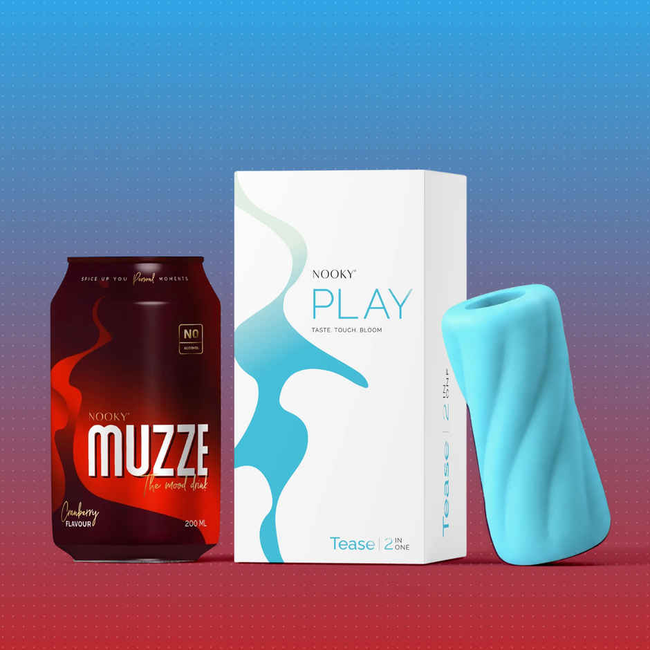 Nooky Tease 2 in 1 Intimacy Kit Mens Stroker and Aphrodisiac Chocolate