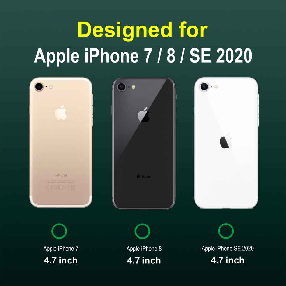 Zapcase Back Cover for Apple iPhone 7 | Apple iPhone 8 | Apple iPhone SE 2020 | Magic-DarkGreen